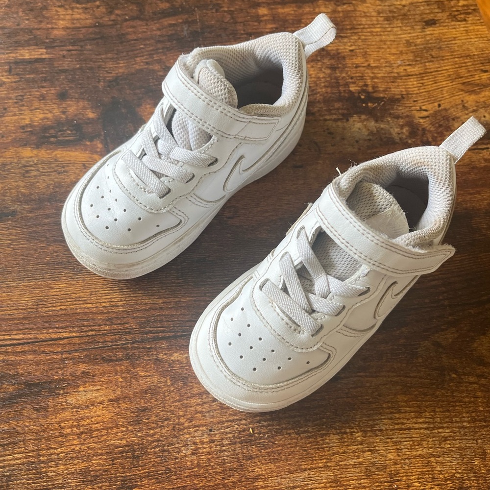 Nike court borough white toddler sneakers